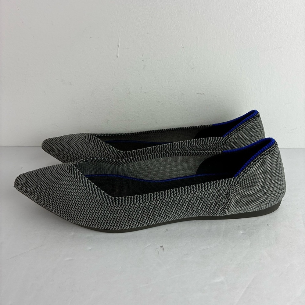 Rothy's Women's Pointed Knit Flats in Black and Gray - Picture 5 of 8